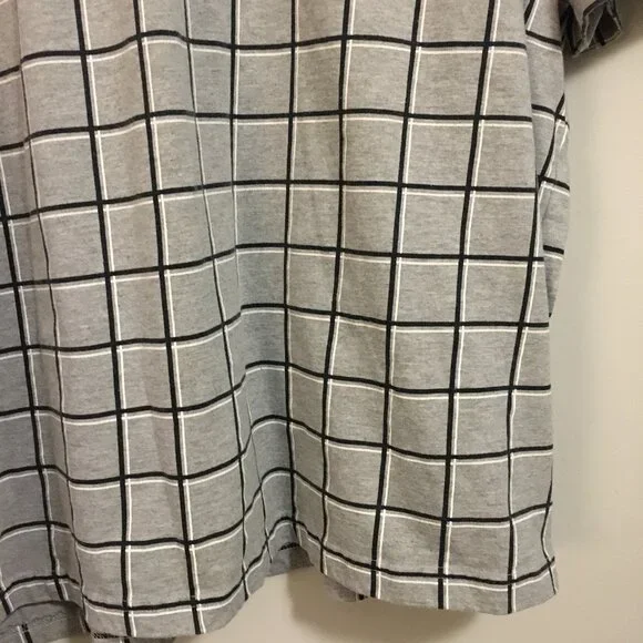 George Computer Geek Graph Paper Print Shirt - Grid Pattern Short Sleeve Polo - Picture 6 of 13